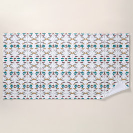 Toalha De Praia Design do padrão do triângulo Oblíquo do Sudoeste