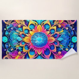 Toalha De Praia Design Psychedelic Mandala