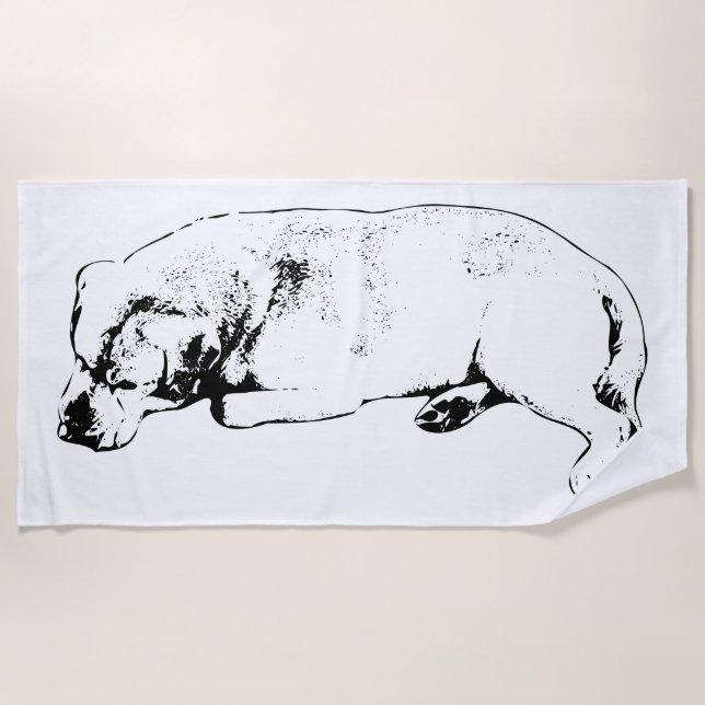 Toalha De Praia Despacha-te, não te apresses (Frente)