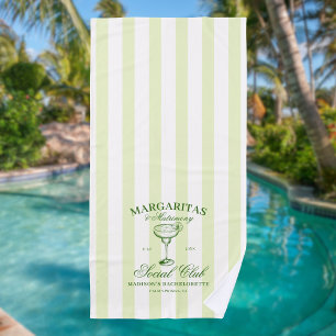 Toalha De Praia Despedida de Solteira Margaritas e Matrimônio