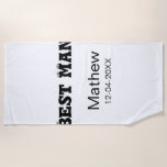 Toalha De Praia Despedida de solteiro do padrinho adicionar nome d<br><div class="desc">design</div>