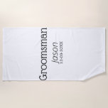 Toalha De Praia despedida de solteiro padrinho adicionar nome mode<br><div class="desc">design</div>