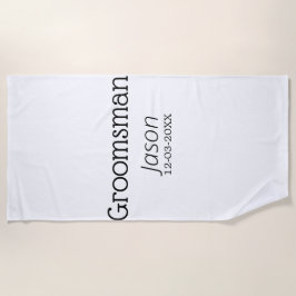 Toalha De Praia despedida de solteiro padrinho adicionar nome mode