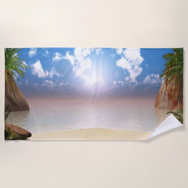 Toalha De Praia Destino de férias (Frente)
