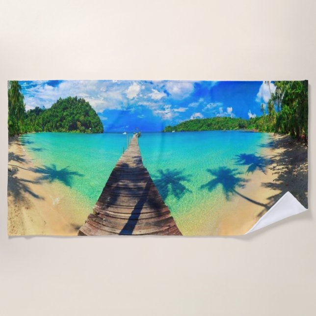 Toalha De Praia Destino de férias (Frente)
