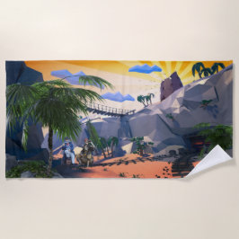 Toalha De Praia Destinos Retro Beach