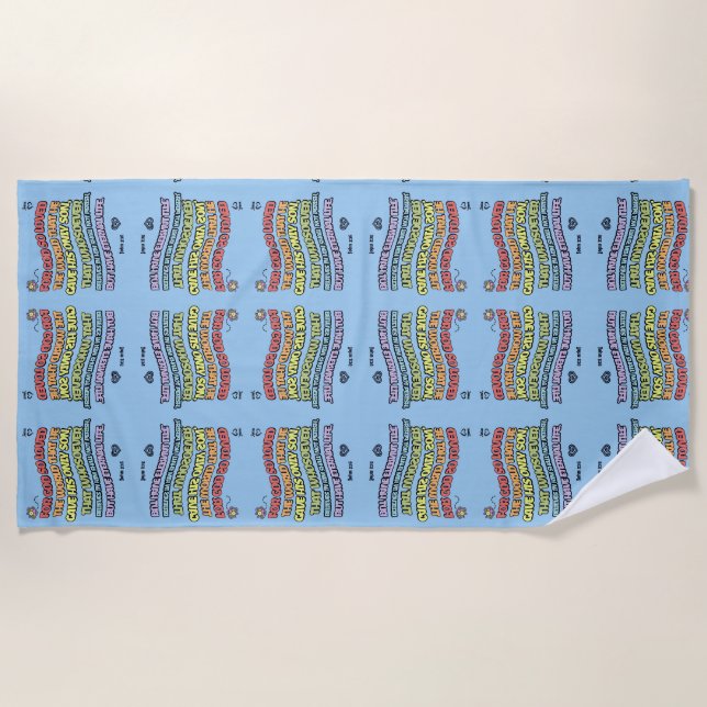 Toalha De Praia Deus adorou o mundo (Frente)