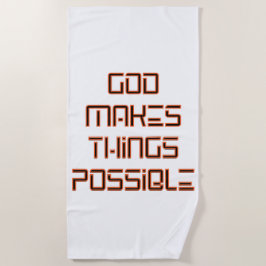 Toalha De Praia Deus torna as coisas possíveis