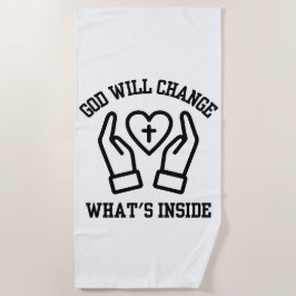 Toalha De Praia Deus vai mudar o que é a Dentro Beach Towel