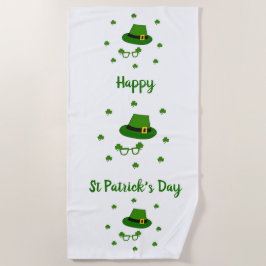 Toalha De Praia Dia de São Patrício Feliz e Mínimo