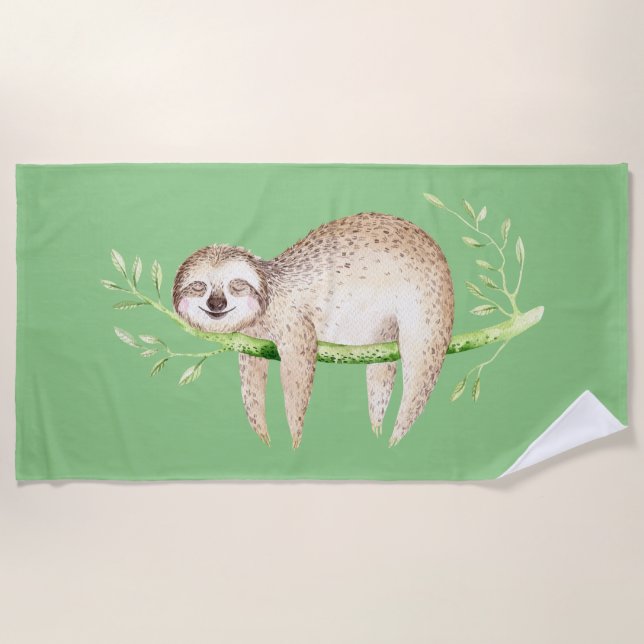 Toalha De Praia Dia Preguiçoso (Frente)