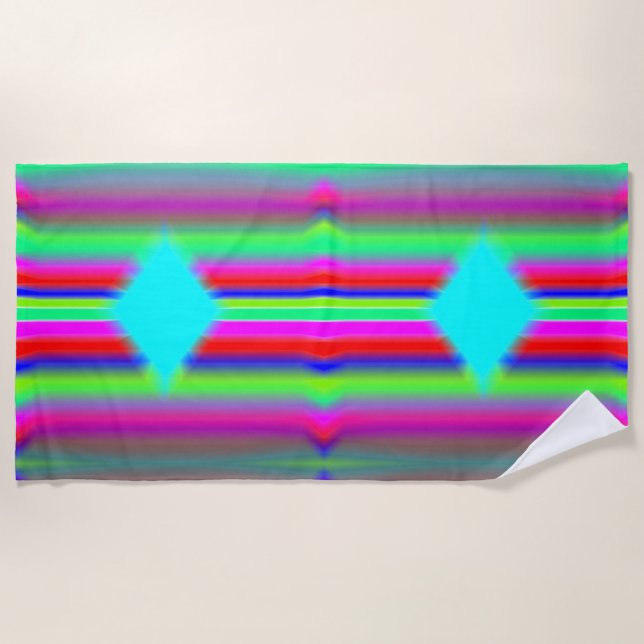 Toalha De Praia Diamante azul (Frente)