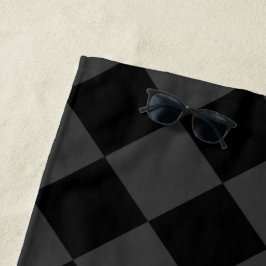 Toalha De Praia Diamantes Pretos e Fumos - Elegantes e Atemporais