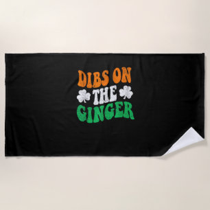 Toalha De Praia Dibs Sobre O Ginger Retro Irish Flag Funny Rua Pat