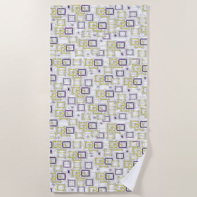 Toalha De Praia Dimensões de Interbloqueio (Frente)