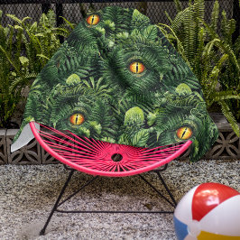 Toalha De Praia Dinosaur Eyes Green Plants Ancient Creature Art