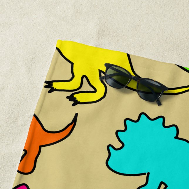 Toalha De Praia Dinossauros Coloridos (In Situ)