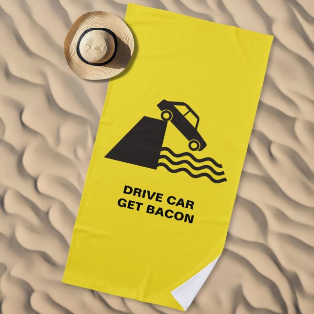 Toalha De Praia Dirigir Carro - Pegar Bacon (Criador carregado)