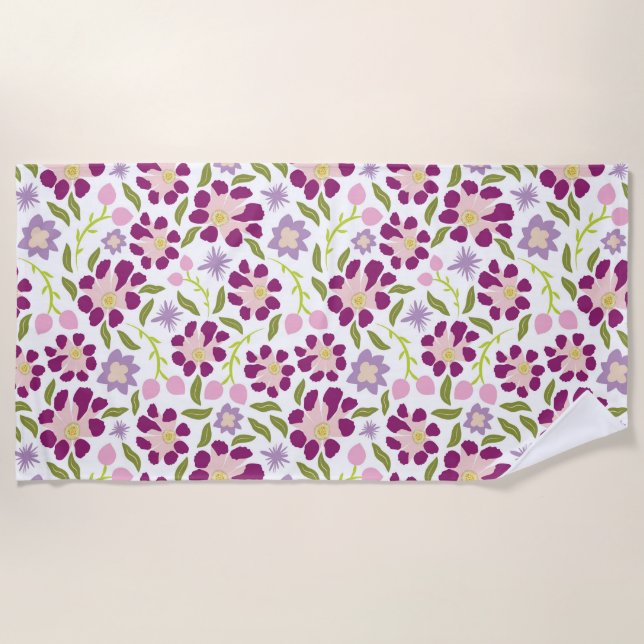 Toalha De Praia Ditsy floral (Frente)