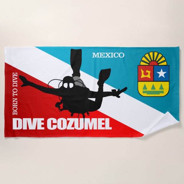 Toalha De Praia Dive Cozumel DF2 (Frente)
