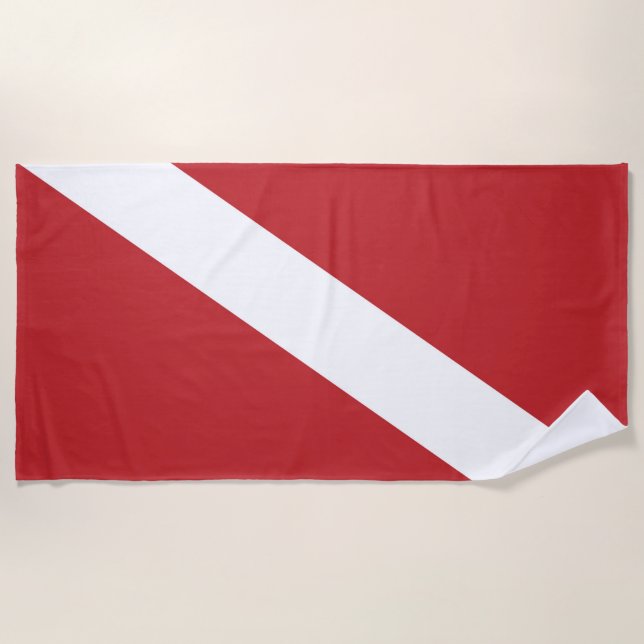Toalha De Praia Diver Down Flag (Frente)