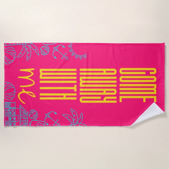 Toalha De Praia Diversão de Na moda Moderno (Frente)