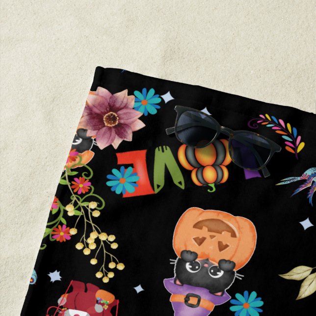 Toalha De Praia Diversão Roxo Hopinteria, Pumpkin Laranja Bastante (In Situ)