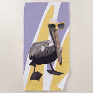 Toalha De Praia Diversão Summer Vibes Pelican Bird