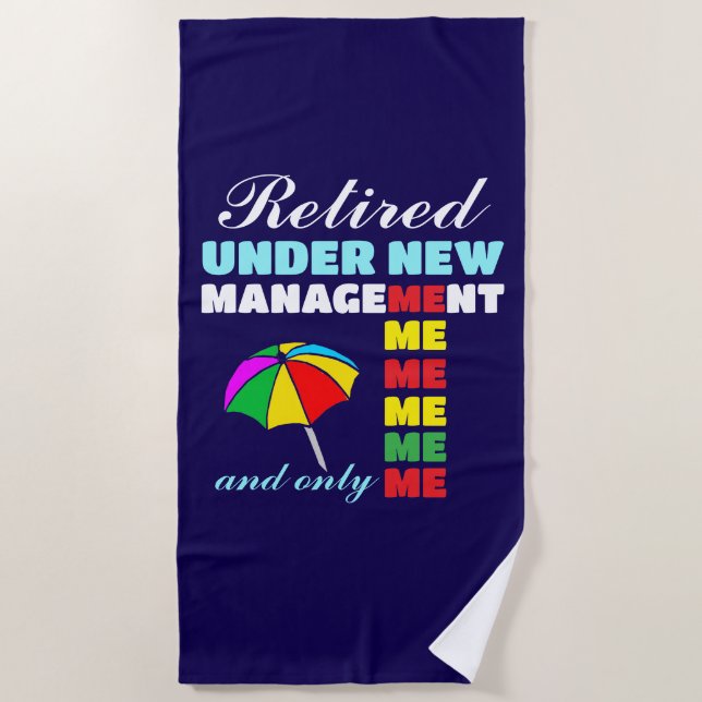 Toalha De Praia divertida aposentadoria ao sol (Frente)