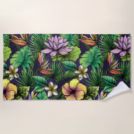 Toalha De Praia Divertimento tropical do verão