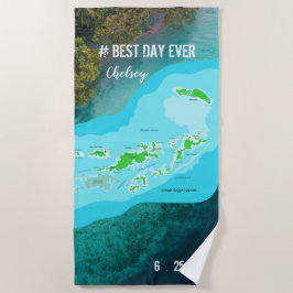 Toalha De Praia Do dia as memórias as mais #Best do mapa de