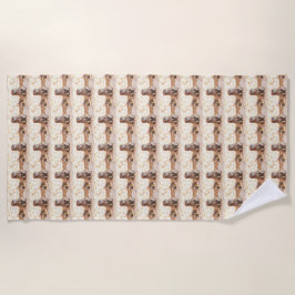 Toalha de praia do esquilo à terra do "amendoim"