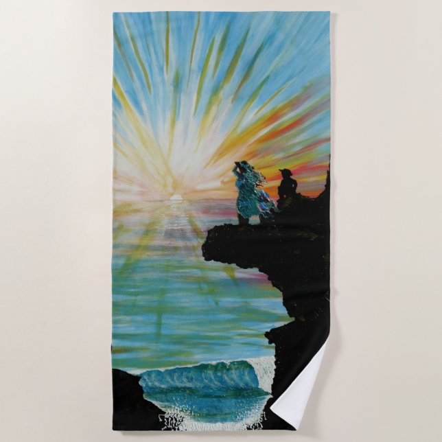 Toalha de praia do portão do céu (Frente)