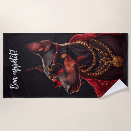 Toalha De Praia Doberman Charm