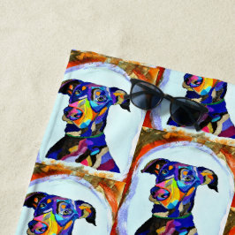 Toalha De Praia Doberman Love Beach Towel