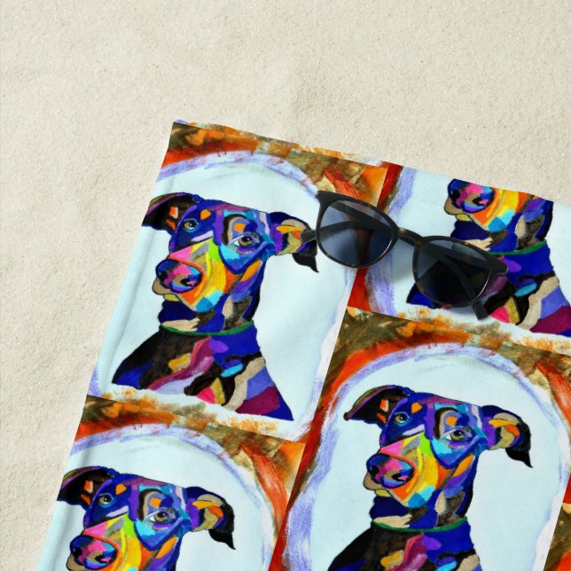 Toalha De Praia Doberman Love Beach Towel (In Situ)