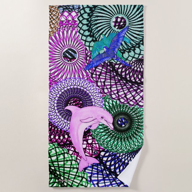 Toalha De Praia Dolphin Harmony (Frente)