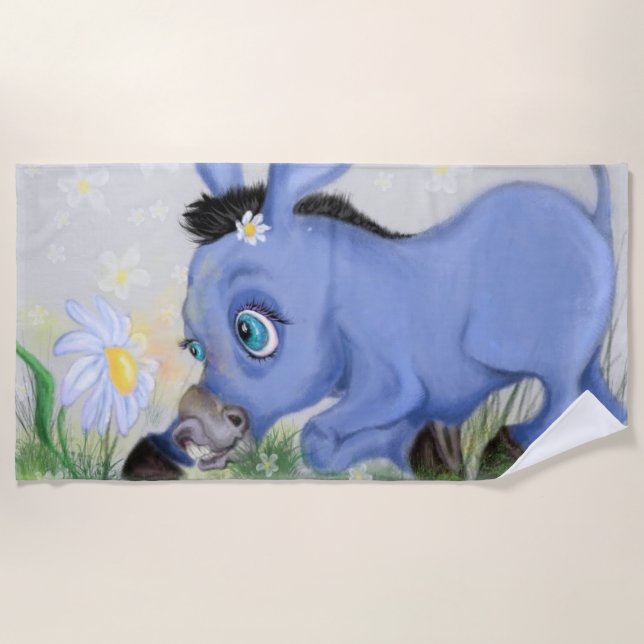 Toalha De Praia Donkey e Daisy Funny Beach Towel (Frente)