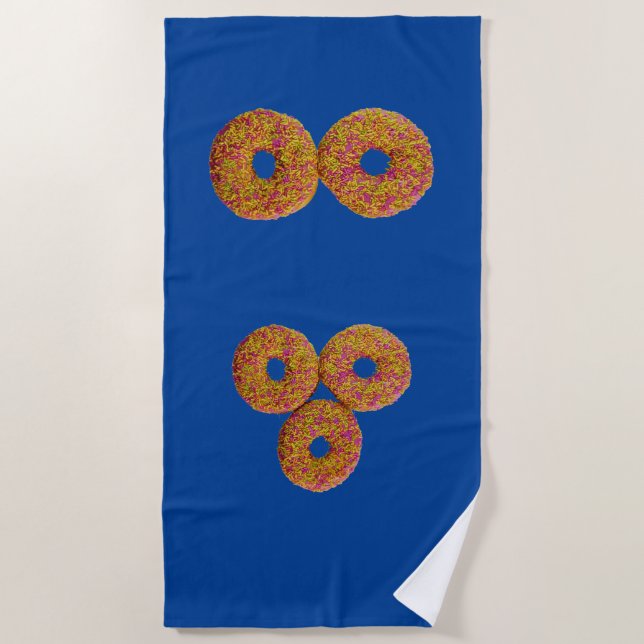 Toalha De Praia Donuts de biquíni (Frente)