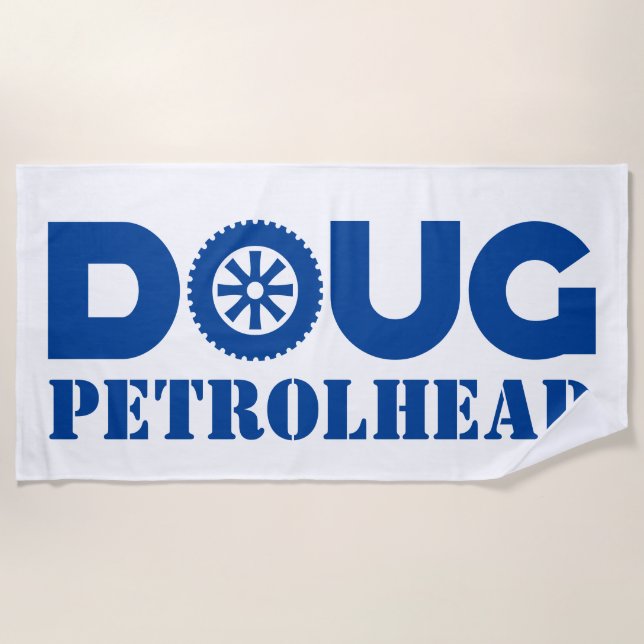 Toalha De Praia Doug Petrol Head (Frente)