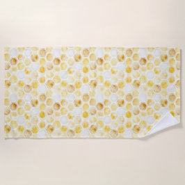 Toalha De Praia Dourado amarelo alveolado