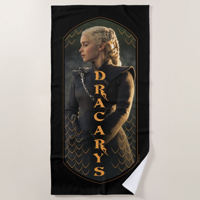 Toalha De Praia "Dracarys" Daenerys Targaryen Graphic (Frente)