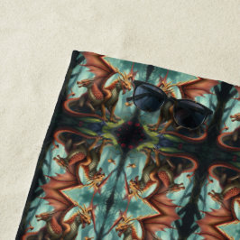 Toalha De Praia 🔥 Drachenwelt – Das Reich der Lüfte und Flammen