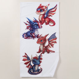 Toalha De Praia Dragão Patriótico