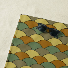 Toalha De Praia Dragon Scales, Fans, Waves, Seigaiha, Camouflage