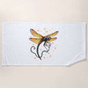 Toalha De Praia Dragonfly das Luzes de Natal