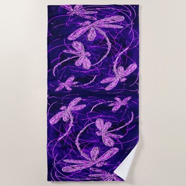 Toalha De Praia Dragonfly Disco Beach Towel (Frente)
