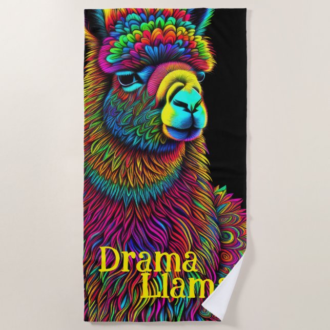 Toalha De Praia Drama Llama Beach Towel (Frente)