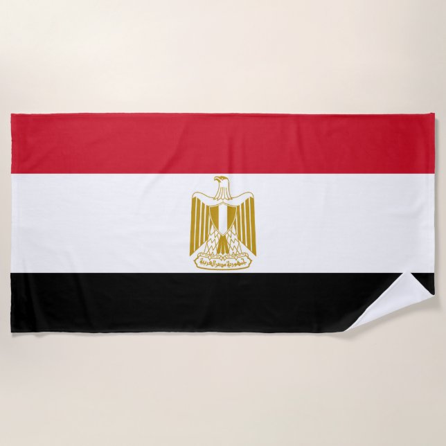 Toalha De Praia Drapeau Égypte (Frente)