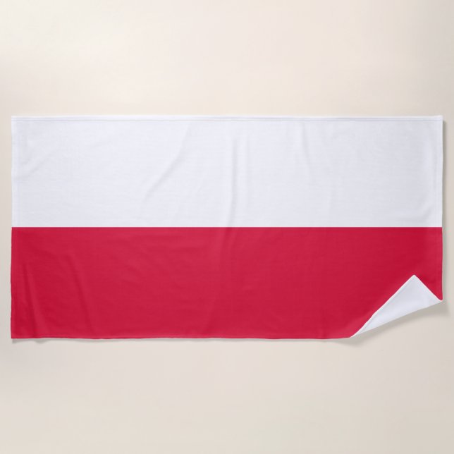 Toalha De Praia Drapeau Pologne (Frente)